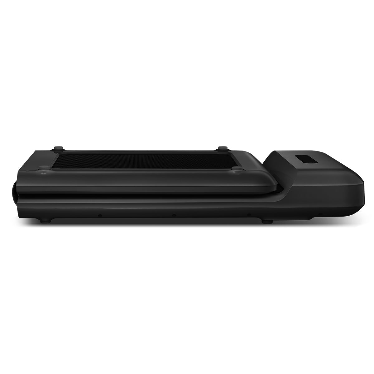 WalkingPad C2 Black with 150cm Dual Motor Automatic Standing Desk in White and Cable Management Tray